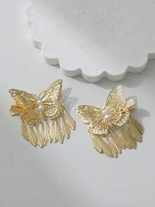 2 pièces Pinces à cheveux en métal papillon, design original haut de gamme pour un usage quotidien et festif, accessoire pour cheveux, pinces, barrettes, pinces à cheveux