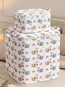 1/3 piezas Caja de almacenamiento con estilo de cremallera, caja de almacenamiento de gran capacidad, adecuada para guardar ropa, mantas, chaquetas de plumas, ropa de cama, caja de almacenamiento portátil, caja de almacenamiento decorativa, adecuada para dormitorios, armarios, tocadores, dormitorios, apilable, ahorro de espacio, no se ensucia fácilmente, fácil de abrir y cerrar