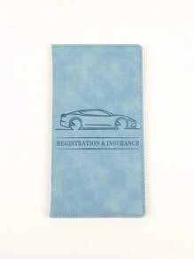 Porta patente multifunzionale personalizzato, portafoglio unisex per documenti auto, in pelle PU impermeabile, anti-graffio e anti-smagnetizzazione, per tenere documenti auto, assicurazione e documenti, articoli di cancelleria scolastici