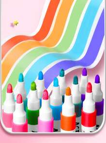 Acrylic Markers For Primary School Students' Art Painting, Unicorn Astronaut Theme Washable Non-Transparent Stackable Color Pen Children's Paintbrush, Ideal Back-To-School Gift, Safe And To Stimulate Children's Color Perception Ability Box Storage(48 Colors Shipped Randomly),Back To School