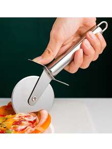 1 件不锈钢披萨切刀滚轮，不锈钢披萨铲，不锈钢厨房工具，适用于披萨、华夫饼、面团烘焙、甜点、提拉米苏、干三明治