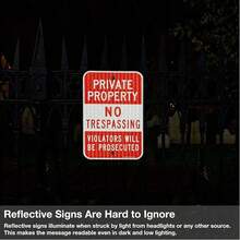 1pc Private Property No Trespassing Sign, Video Surveillance Signs Outdoor, UV Printed Rust Free Aluminum 12 X 8 In, Security Camera Sign For Home, Business, Driveway Alert, CCTV - Private Property-4 - 查看 5