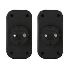 CILIA 1/2pcs Schuko Adapter Socket Wall Outlet Splitter, 250V/16A Space-Saving Multiple Socket, Adapter For Office/Home
