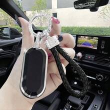 3pcs/Set Soft TPU Key Fob Protector Cover With Fashionable Keychain, Suitable For Fiat Folding 3 Button Car Keys - Granny Gray - View 3