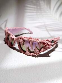 CASHEW FLOWER SKULL 1 件骷髅装饰滴胶手工随机效果不对称复古波西米亚优雅派对镜框男女通用时尚眼镜 - 黑色 - 查看 23