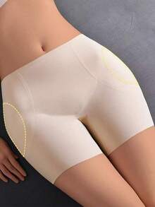 Women's Padded Shorts, Waist Slimming, Butt Lifting, Breathable, Seamless Shaping Underwear Pants - Apricot - View 12