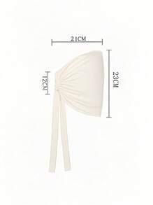 1 Stück HIAJB-Kappen im arabischen Stil des Nahen Ostens für Damen, einfarbig, Seiden-Baumwollmischung, verstellbarer Turban mit Kordelzug, geeignet für den Alltag