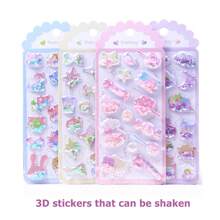 1 Pieza 9cm*21cm Pegatinas De Estampado De Lentejuelas 3d Con Agitación Aleatoria De Color Caramelo Para Juguetes De Niña Para Niños