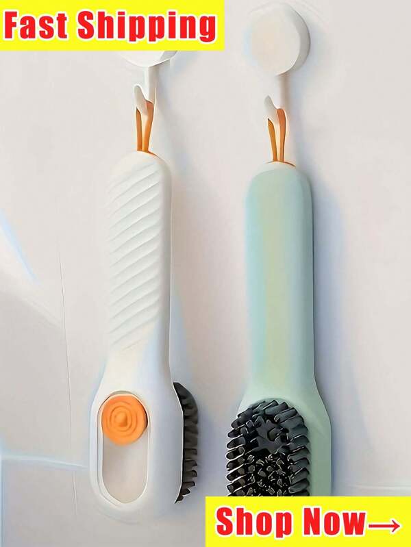 Escova versátil para limpeza de sapatos e roupas - Esfregão portátil e reutilizável para roupas íntimas, banheiro e muito mais - Escova líquida para sapatos sem necessidade de energia, escova multifuncional para sapatos, lavagem profissional especializada de sapatos, cerdas macias, não machuca os sapatos, escova para lavar roupas domésticas