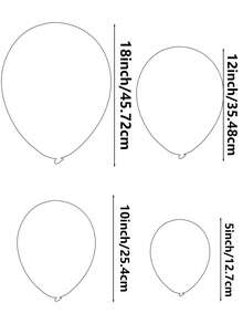 10/30/50/100 个哑光黑色优雅 5-18 英寸乳胶气球，适用于生日派对、婚礼、新娘送礼会、迎婴派对、周年纪念、单身派对装饰、房间装饰、摄影道具 - 黑色 - 查看 3