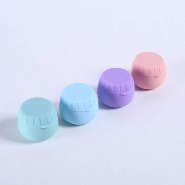 1pc Travel Mini Pill Box, Portable Sealed Silicone Medicine Organizer, Small Compartment Silicone Storage Container For Pills, Cosmetics