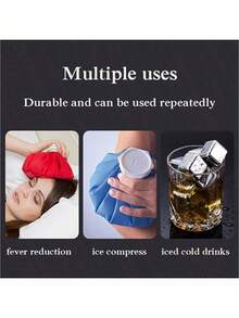 1/8 金色冰块带硅胶夹 - 可重复使用，快速冷冻不锈钢金属冰块，适用于鸡尾酒、威士忌、葡萄酒和饮料 - 非常适合圣诞节、万圣节、复活节、感恩节等 - 彩色 - 查看 2