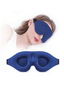 1pc Ultra Soft 3D Sleep Eye Mask, 100% Blackout, Smooth Sleep Mask, Sleep Aid Eye Mask, Travel Sleep Mask, Student Nap Mask - Ideal For Travel And Napping