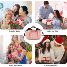 VogueVOyage 20 Inch Drawstring Makeup Bag Open Flat - K-pinkish - View 7