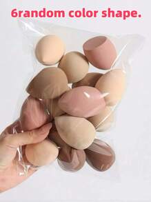 6pcs Makeup Sponge, Random Shape, Suitable For All Skin Types, Latex-Free Multi-Purpose Makeup Sponge For Liquids, Creams And Powders, No Stripes, Smooth Make-Up Applications, Simple And Beautiful, Easy To Carry.