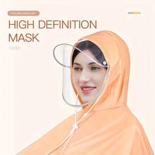 带背包的多功能连帽PVC雨衣