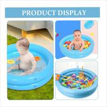 1 件装新生儿礼物充气婴儿游泳池，适合幼儿、儿童游泳池、充气浴缸、夏季户外儿童水上玩具户外玩耍男孩/女孩一周岁生日礼物