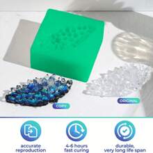Emerald Green Silicone Kit 946ml | 15A Medium-Firm Mold Rubber For Resin, Concrete & Plaster Crafts | 30Min Fast-Cure, Low-Odor | 1:1 Mix, Reusable Molds