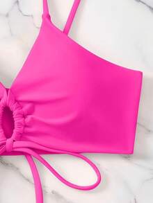 Women's High Cut String Triangle Bikini Set Swimsuits Sexy Bathing Suits 2 Piece - Đỏ - Xem 6