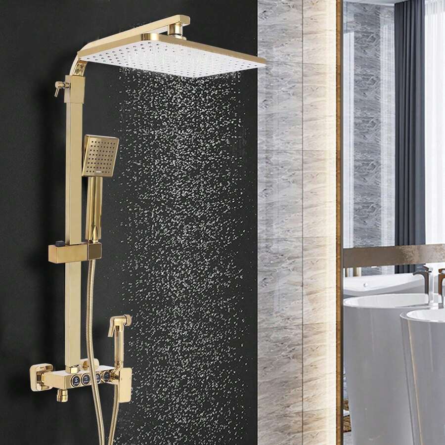 WANLECY Système de douche - Doré - Voir 1