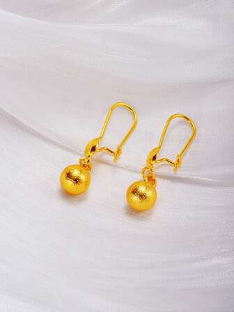 2 st. moderiktiga, mångsidiga, utsökta, minimalistiska örhängen med matt pärla och 24K guldplätering, personliga DIY-örhängen, presenter till flickvänner, vänner, fru, högtider, födelsedagar, lämpliga för kvinnor och flickor, dagligt och festligt bruk.