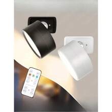 1/2PCS LED Wall Light With Remote Control – Magnetic LED Picture Light, Dimmable & Timer, 3 Lighting Modes, USB Rechargeable, Easy-Mount Round Wall Decor For Artwork Display & Ambient Lighting