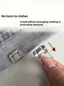 Agrafe de fixation invisible pour raccourcir les jambes de pantalon, dispositif de fermeture des jambes sans couture pour empêcher le traînage, pinces pour ourlet de jambe de pantalon - Fixateurs invisibles pour jambes de pantalon, Pinces pour ourlet de jambe de pantalon, Pas besoin de coudre les pinces d'ourlet pour empêcher le traînage, Boucle d'ourlet anti-traînage de jambe de pantalon