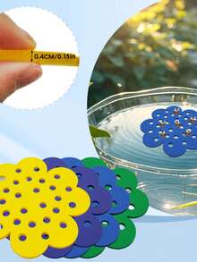 Multi-Colored Floating Bee Island, Super Practical Garden Insect Drinker, PVC Material, Outdoor Flower Foam Floating Butterfly Bee Island Drinker. - Multicolor - View 2