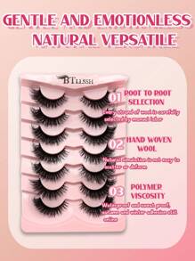 BTLLSSH 7pairs Cat Eye False Eyelashes