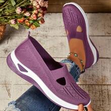 Zapatos: zapatos casuales para mujer, de tela transpirable y cómoda, para caminar por la carretera.