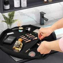 VogueVOyage 20 Inch Drawstring Makeup Bag Open Flat - K-pinkish - View 9