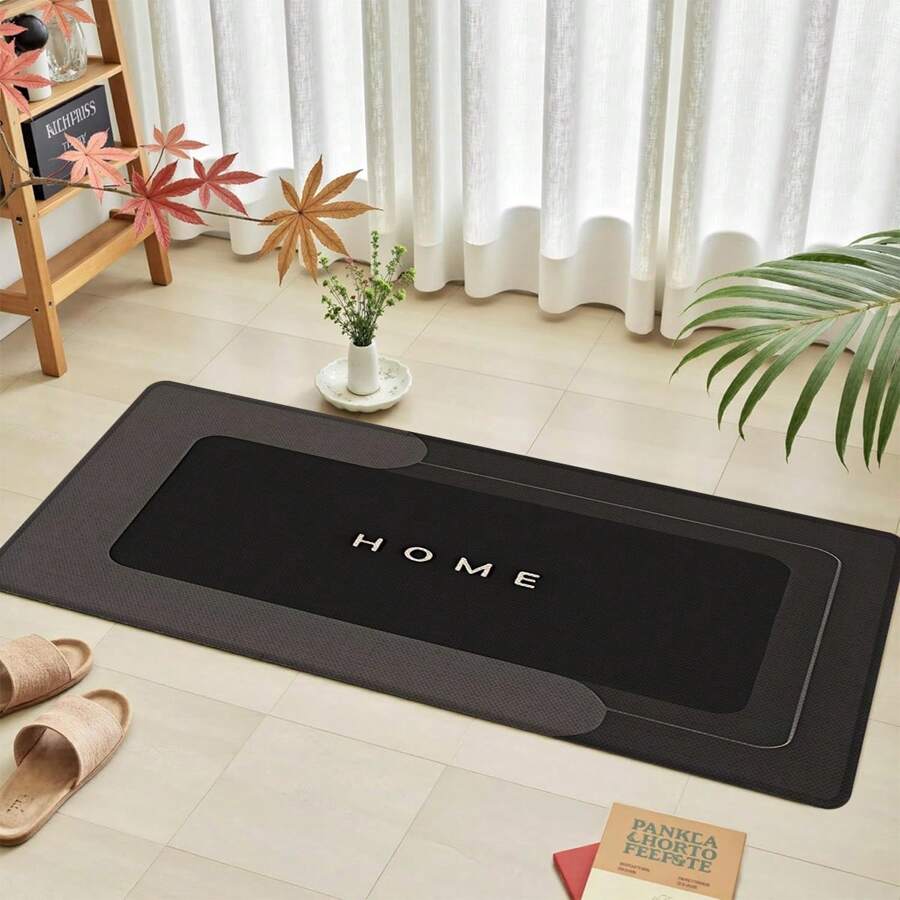 1pc Simple Color Kitchen Mat, Quick Drying Pad - Bathroom, Living Room, Hotel, Easy To Clean, Washable, Carpet, Kitchen Accessory