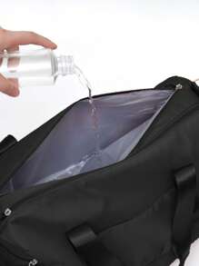 Bolsa de Viagem Multiuso Unissex de Cor Sólida, Grande Capacidade de Armazenamento de Roupas com Compartimento de Separação Úmido e Seco, Compartimento Independente para Sapatos, Alça de Ombro Ajustável, Adequada para Viagem, Férias, Esportes, Bolsa de Fitness para Acessórios Escolares e Materiais Escolares