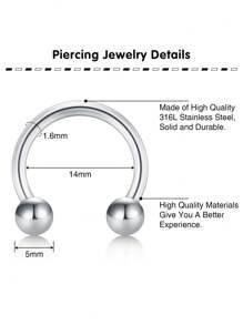AVYRING 32 Stücke Brustwarzen-Piercings 14G Edelstahl-Zungenbarren, geistige Brustwarzenbarren, Brustwarzenringe, Barbells, Brustwarzen-Piercing-Schmuck für Frauen und Männer, 14mm silber, pink, schwarz