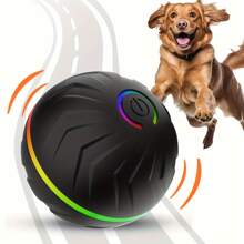 Pelota rodante inteligente por gravedad, juguete eléctrico inteligente para mascotas, carga USB, múltiples colores disponibles, gran juguete interactivo para perros, diseño a rayas colorido, resistente y duradero, se puede cargar por USB, hecho de goma termoplástica resistente, puede entretener a las mascotas durante horas, juguete de pelota para perros, diseño de juguete para mascotas, juguete de mascotas con carga.