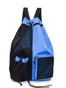 Mochila de red con cordón para nadar con compartimentos secos y húmedos, para playa, gimnasio y equipo de ejercicio, bolsa de deporte de verano para natación, yoga
