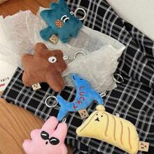 1pc-Fashionable INS Korean Hozumi Brand Plush Ornaments - Cocoa Tree, Bunny Sunglasses, Hugging Bear, Lucky Dolphin - Backpack Clips, Accessories, Cute Plush Toys, Children's Toys, Kids' Gifts, Birthday Gifts, Holiday Gifts