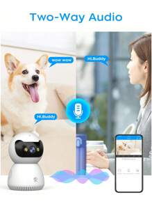Telecamera di sicurezza con inclinazione/panoramica da 5MP per interni, telecamera di sicurezza Wi-Fi a 5G/2,4G per bambini/animali domestici/tate, archiviazione su cloud e scheda SD, visione notturna a colori, faro, audio bidirezionale, allarme sirena, rilevamento del movimento AI, adatta come regalo di Natale, regalo di anniversario, regalo della festa della famiglia. Registra tutto a casa, proteggi la tua famiglia o i tuoi amici, monitor o scheda di memoria da 64 GB (capacità di lettura 58,2 GB) acquistabile separatamente