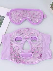 1 件/2 件面部护理凝胶面膜 + 眼部护理凝胶眼膜组合，可重复使用冷热疗法，面部修复和眼部护理套装，无需电池 - 彩色 - 查看 15