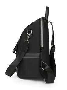 Fashionable Tassel Pendant Large Capacity Multi-Pocket Versatile Casual Travel Backpack For Women, Handheld