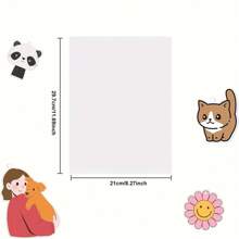 Bedruckbare Schrumpffolienblätter, 6 Stück DIN A4 weiß/ transparent Schrumpffolien Papiere für Muttertag, Thanksgiving, Osterschmuck, kreative Bastelprojekte, Schulbedarf, Schulstart