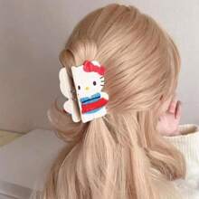 Sanrio 1pc Cute Cartoon Animal Claw Barrette, Bohemian Acetate Hair Clip, Summer Beach Vacation Style Hairpin Fashion Hair Accessories Beauty Claw Clips Cute Hair Claw