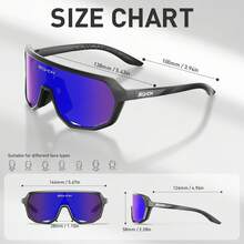 SCVCN Polarized Pool Fishing Glasses Cycling Glasses Beach Essentials Outdoor Sports Equipment Men Women MTB Goggles Riding BMX Sunbathing Accessories - 藍色-02 - 查看 4