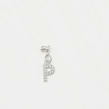 1pc Diamond Encrusted 26 English Letter Charm, Suitable For Silicone Watch Band Decoration
