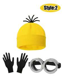 Minions Halloween Minions Kostüm Zubehör Rollenspiel-Set, Raumdekoration Schlafzimmer Dekoration Heimdekoration Wanddekoration Schuldekoration Schulüberraschung Studentenwohnheim Dekoration Schulanfang