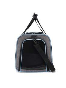 便携式猫笼 - 适用于中型猫和体重不超过 15 磅的小型犬的软边猫笼、宠物包、航空认可的旅行犬笼、手持式宠物笼、宠物背包