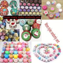 200 piezas de envases para cupcakes de colores surtidos - diseños variados para fiestas y días festivos, aptos para Halloween, Navidad, Pascua y Acción de Gracias