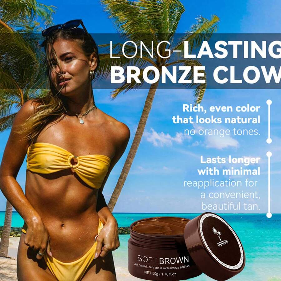 50 جرام كريم تان ذاتي - مرطب ، مغذٍ للبشرة ، يساعد على الحصول على لون بني/برونزي عميق ، يرطب ويغذي البشرة