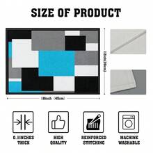 4/6 Stücke Set rote, graue, schwarze, weiße geometrische quadratische lebendige moderne kreative Tischsets - hochwertiges Leinenmaterial, leicht zu reinigen, geeignet für Küche, Esszimmer Dekoration, Feiertags-Tischdekoration, Heimdekoration - Rot - Übersicht 23
