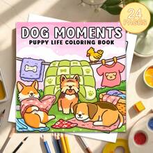 DOG MOMENTS: Coloring Book For Adults Featuring Cute Cozy Daily Activities For Relaxation (Cozy Spaces Coloring),Back To School,School Supplies